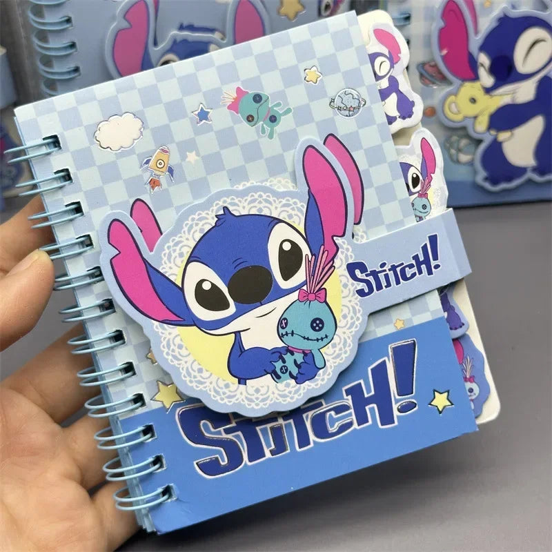 Stitch Cartoon Spiral Notebook - Cute Coil Diary for School, Office & Kids Holiday Gift