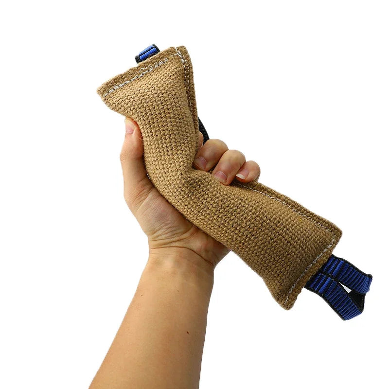 Dog Bite Tug Sleeve with 2 Rope Handles - Durable Hemp Training Toy for German Shepherd, Malinois, Rottweiler
