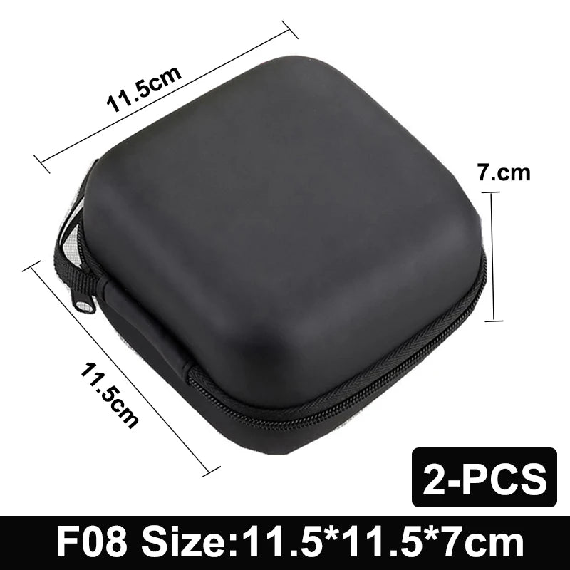 EVA Hard-Shell Earphone Case — Mini Portable Zipper Pouch & Cable Organizer for USB, Chargers, Memory Cards