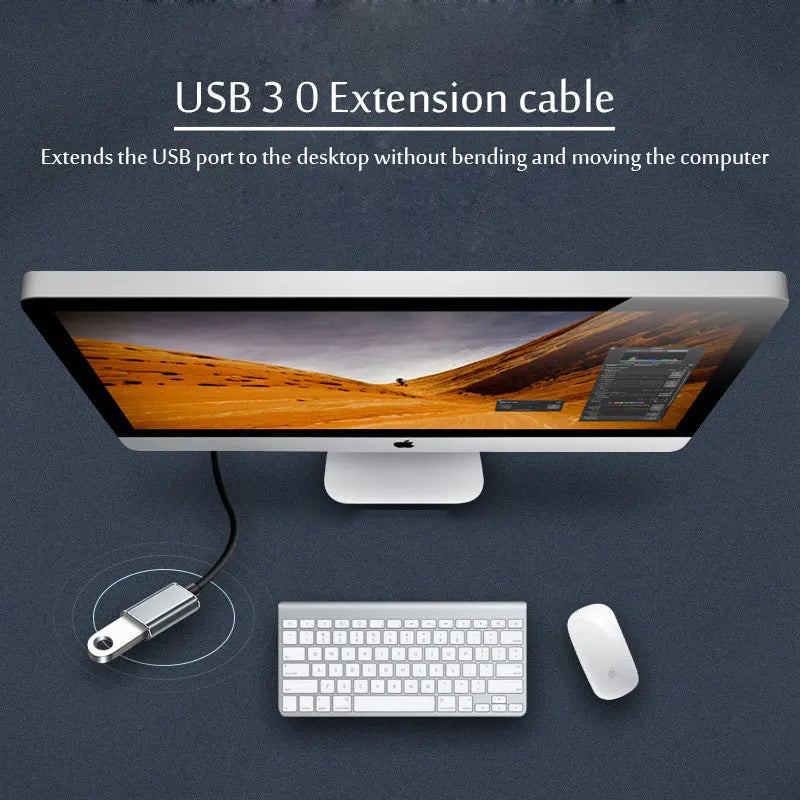 USB 3.0 Male to Female Extension Cable - High-Speed 5Gbps USB 2.0 Compatible Extender for PC, Laptop, Camera