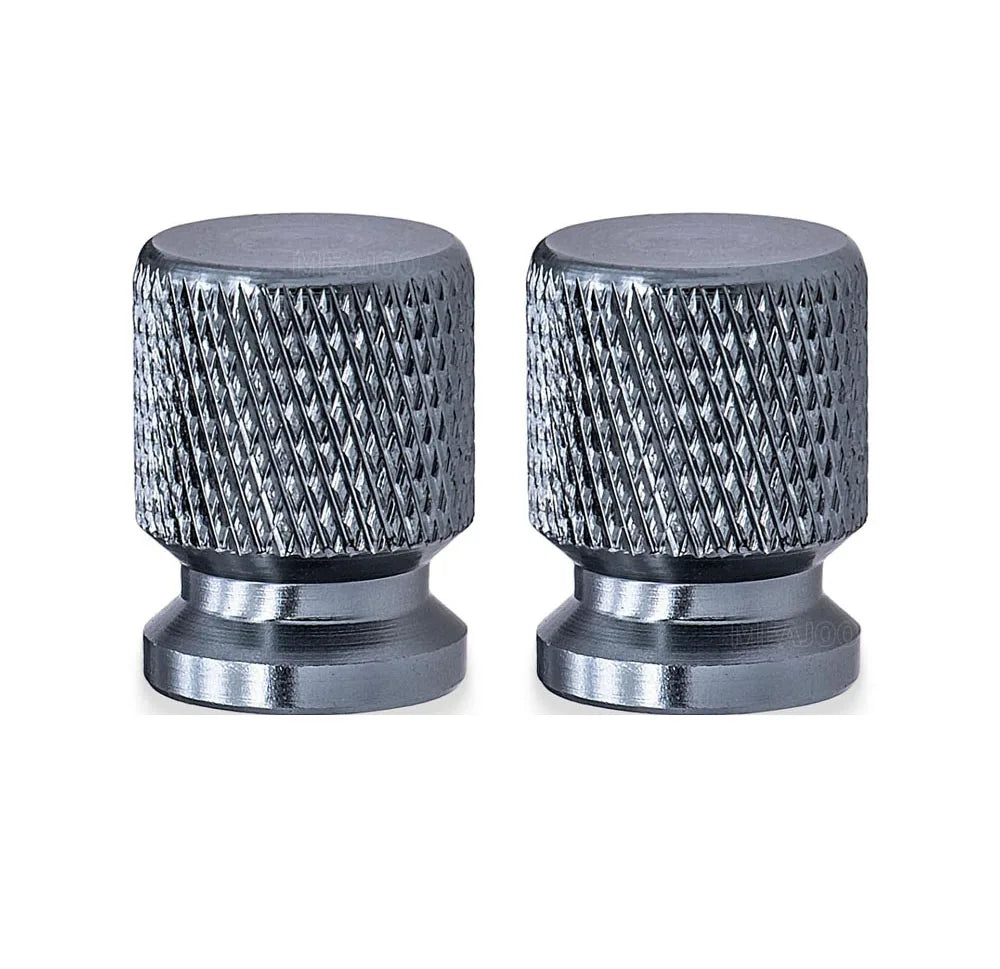 Aluminum Tire Valve Stem Caps 16 x 12mm (0.63 x 0.47 in) Universal 8mm Thread - Metal Valve Caps for Car Bike SUV Truck