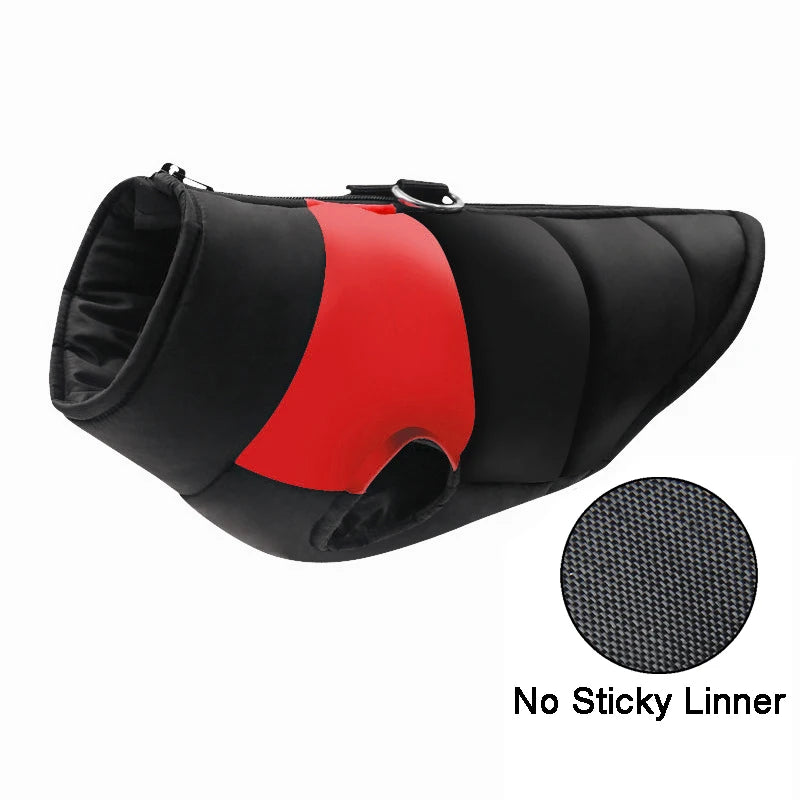 Waterproof Padded Dog Vest Jacket Zipper Puffer Coat for Small, Medium & Large Dogs Pug Chihuahua French Bulldog