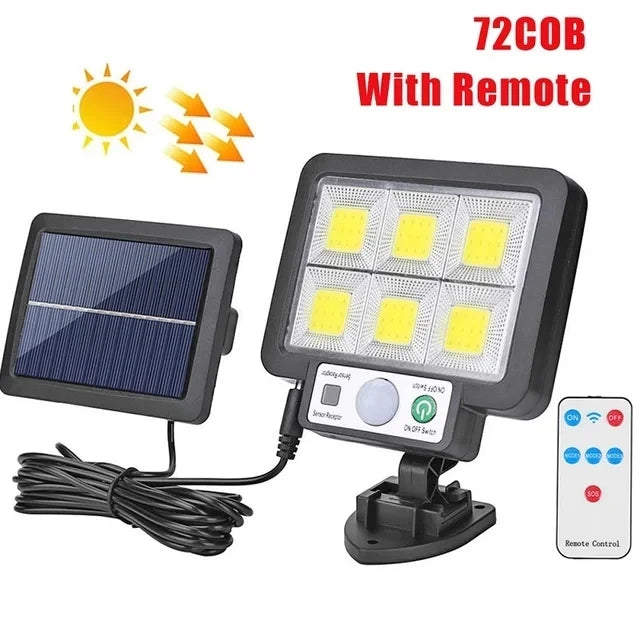 Solar LED Split Wall Light with Motion Sensor, 3 Modes Waterproof Outdoor Security and Garden Lamp