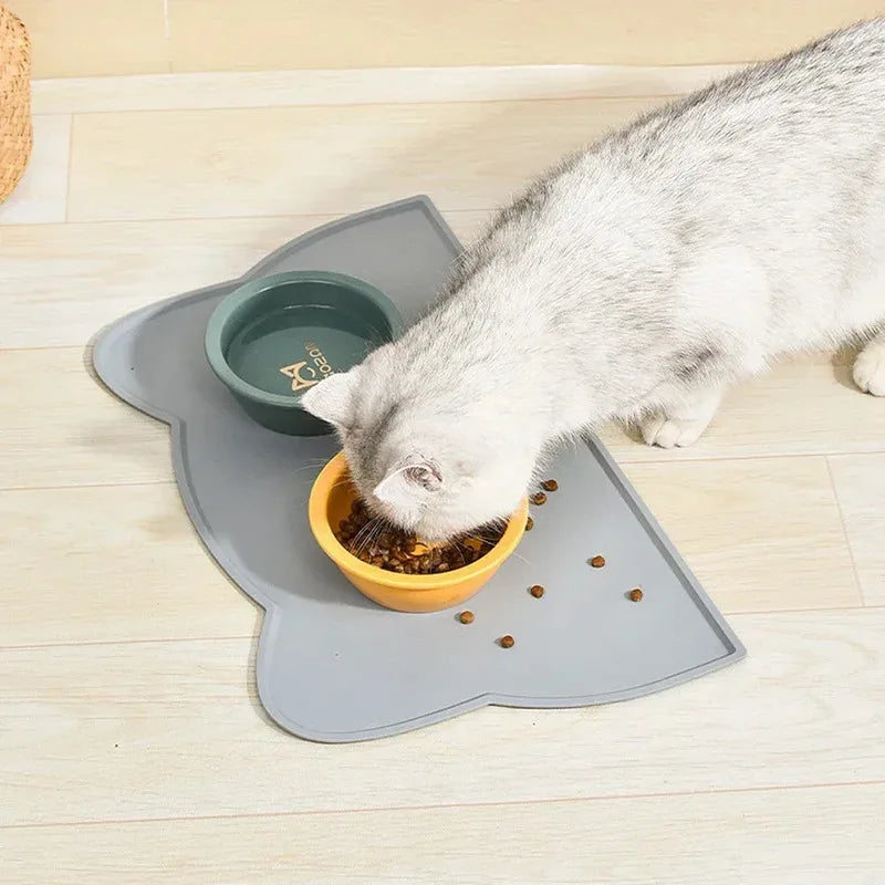 Silicone Pet Feeding Mat Non-Slip Waterproof Bowl Mat for Dogs & Cats Anti-Spill Placemat