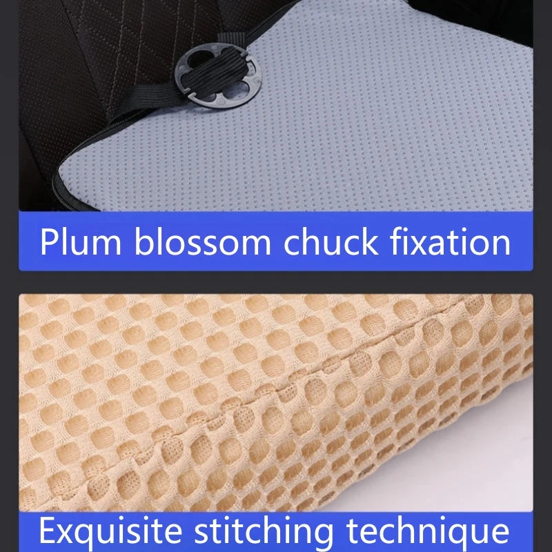 Car Seat Booster Cushion 35 x 40 x 8 cm (13.78 x 15.75 x 3.15 in) Honeycomb Memory Cotton 3D Mesh Breathable Thickened Anti-Slip Seat Cushion
