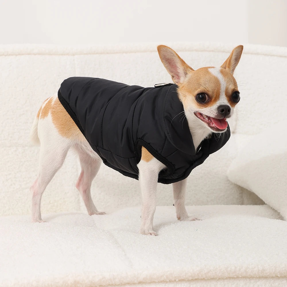 Waterproof Fleece Dog & Cat Winter Coat XS-XL – Thick Windproof Puppy Jacket Vest for Small Breeds (Chihuahua Yorkie Dachshund Beagle)