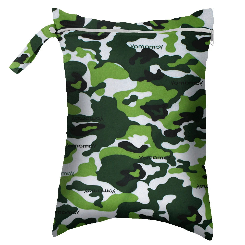 Waterproof Wet Bag 30 x 40 cm (11.8 x 15.7 in) Reusable Washable Diaper & Swim Pouch for Travel