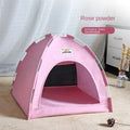 Removable Pet Tent Bed Semi-Enclosed Fleece Cat & Small Dog Sofa Basket Cozy Cave Sleeping Bed for Indoor Room Decor