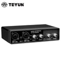 Professional USB Audio Interface Mixer — Live Preamplifier Sound Card for Studio Recording, Channel Monitoring, Guitar & Vocals