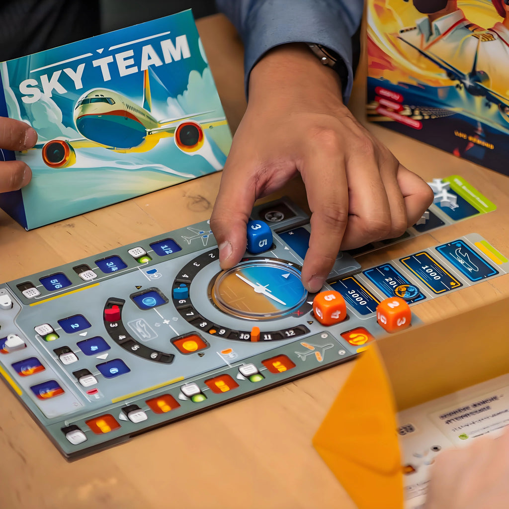 Sky Team Cooperative Board Game - 2-Player Strategy Game to Land the Plane, 20-Min Fast Play for Teens & Adults 14+