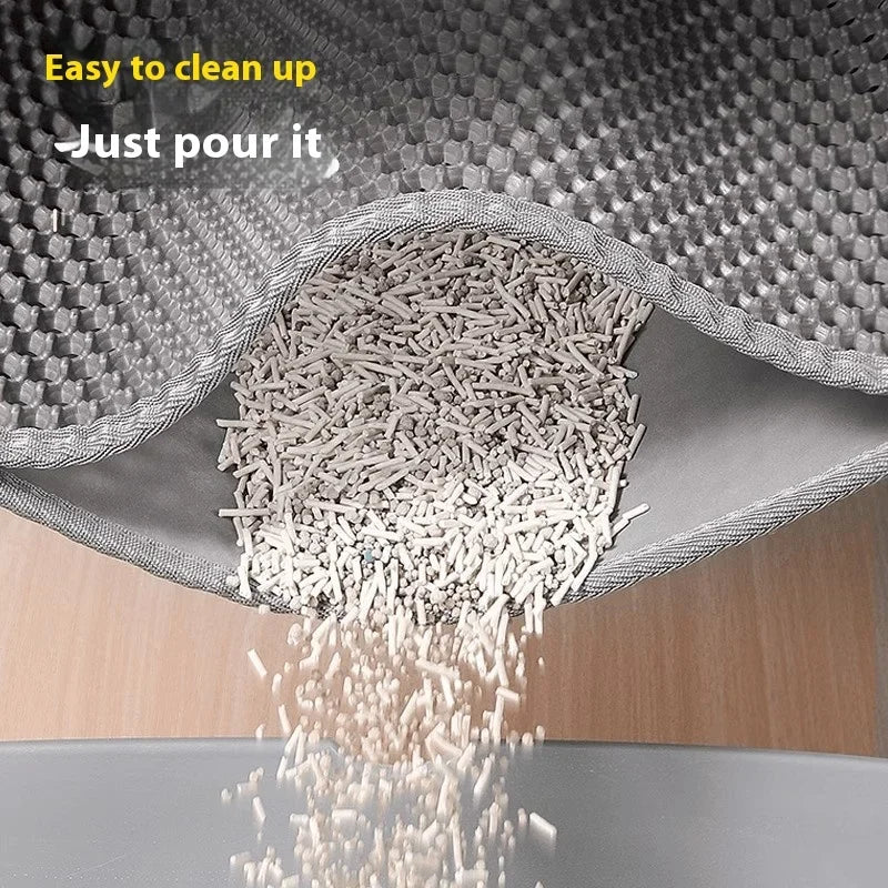 Cat Litter Mat 2-Layer Waterproof Non-Slip Washable EVA Floor Protector – Sand Stopper (Multiple Sizes 11.8–35.4 in / 30–90 cm)