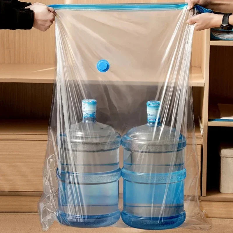Reusable Vacuum Storage Bags — 7 Sizes, Space-Saving Clothes & Blanket Organizer (Works with Hand Pump or Vacuum Cleaner)