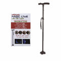 Adjustable Folding LED Walking Cane – Lightweight Aluminum, Anti-Slip Quad Tip, 32.3–37 in (82–94 cm), 250 lb Capacity