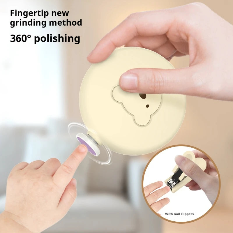 Baby Electric Nail Trimmer Kit Gentle Nail Polisher & Clippers for Newborns and Kids