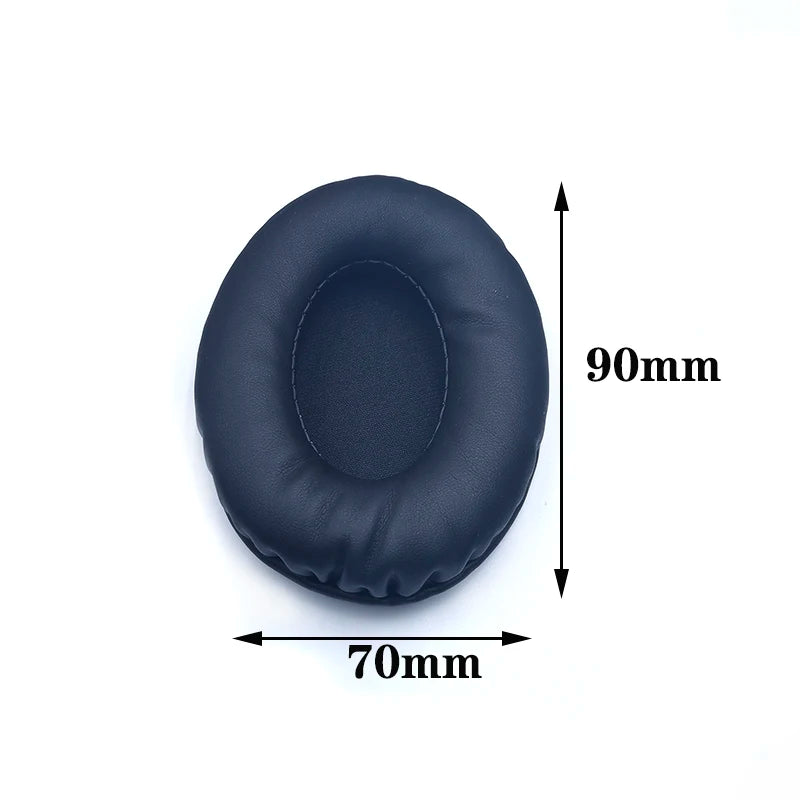 Oval Replacement Ear Pads for Headphones - Leather Foam Cushions, Multiple Sizes (60x70 to 90x110 mm / 2.36x2.76 to 3.54x4.33 in)