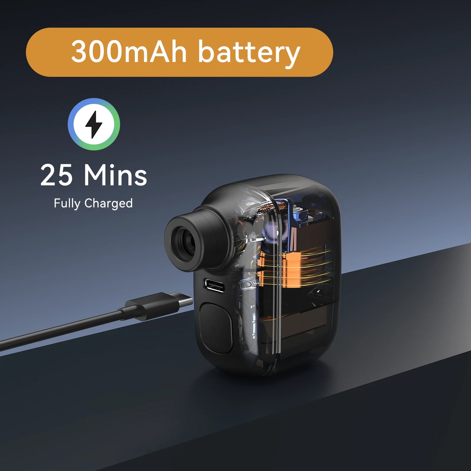 Mini Portable Rechargeable Bike Pump 100 PSI USB-C Air Inflator for Schrader & Presta Valves