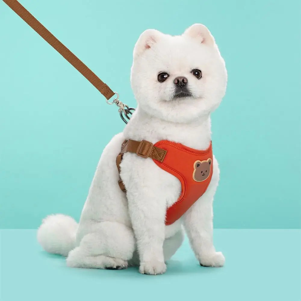 Adjustable Anti-Escape Pet Harness & Leash Set - No-Pull Chest Strap Vest for Dogs & Cats, Outdoor Walking