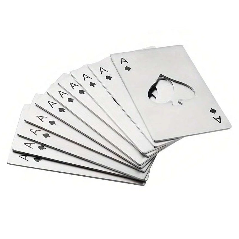 Stainless Steel Playing Card Bottle Opener (Spade Design) – Slim Credit Card Beer & Wine Opener