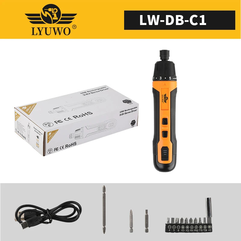 Mini Wireless Electric Screwdriver 1300mAh Rechargeable Cordless Brushless Precision Repair Tool