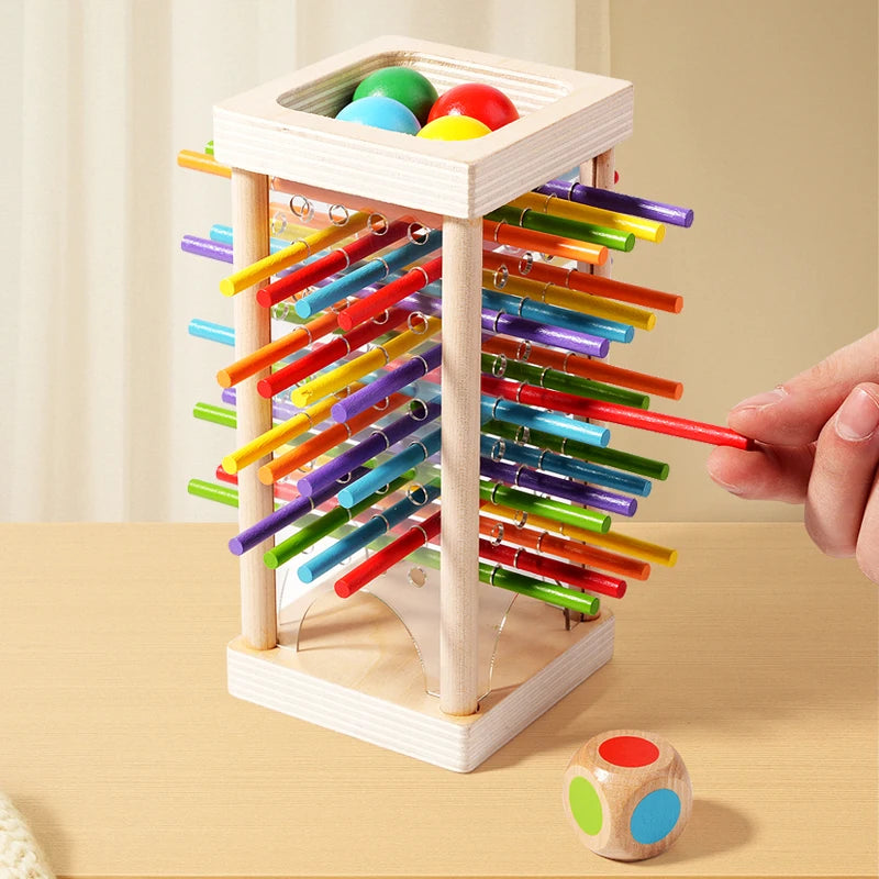 Parent-Child Wooden Stick Battle Puzzle — Two-Player Spatial Thinking Game for Kids Ages 3–12