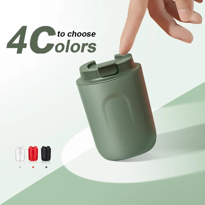 Mini 220ml (7.4 fl oz) Insulated Stainless Steel Travel Mug, Vacuum Coffee Tumbler, Portable Thermos