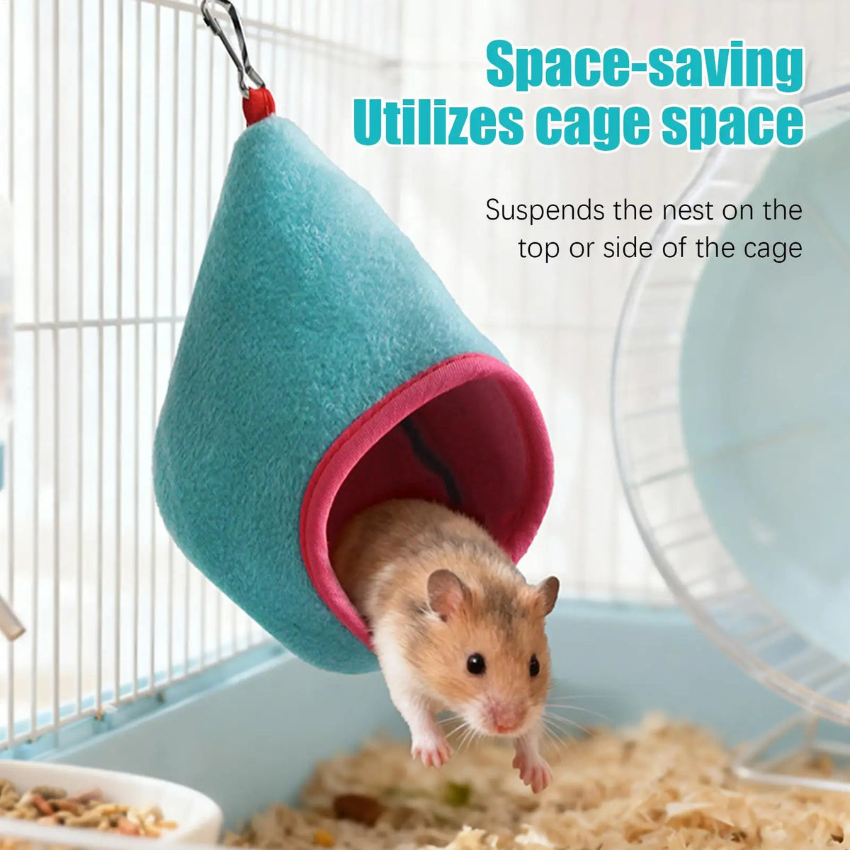 Hangable Small Pet Hammock – Hamster, Ferret & Guinea Pig Cage Bed, Polyester Climbing Perch & Cozy Hideout