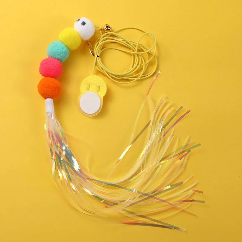 Interactive Hanging Feather Wand Cat Toy view 5
