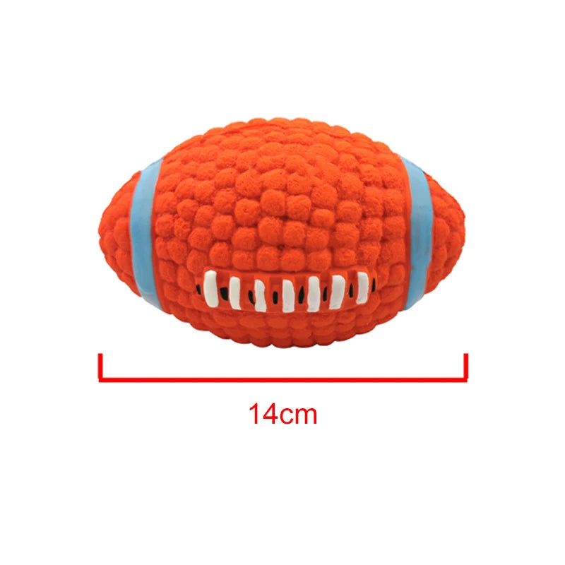 Natural Latex Squeaky Dog Ball – Durable Anti-Bite Interactive Chew Toy for Small to Large Dogs (Chihuahua to Golden Retriever)