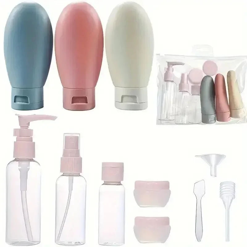 11-Pack Refillable Travel Bottle Set - 120ml (4.06 oz) & 60ml (2.03 oz) Spray, Squeeze & Tube Bottles for Perfume, Lotion & Shampoo