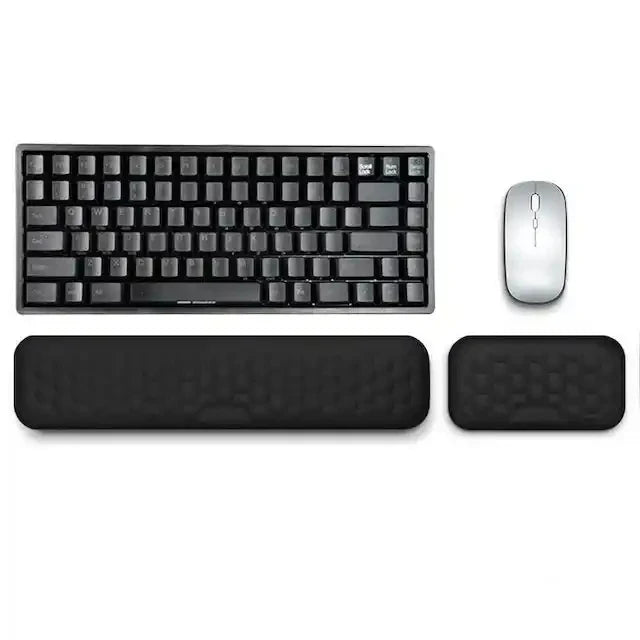 2-Piece Memory Foam Wrist Rest Set — Ergonomic Keyboard & Mouse Support with Non-Slip Base for Laptop & Desktop