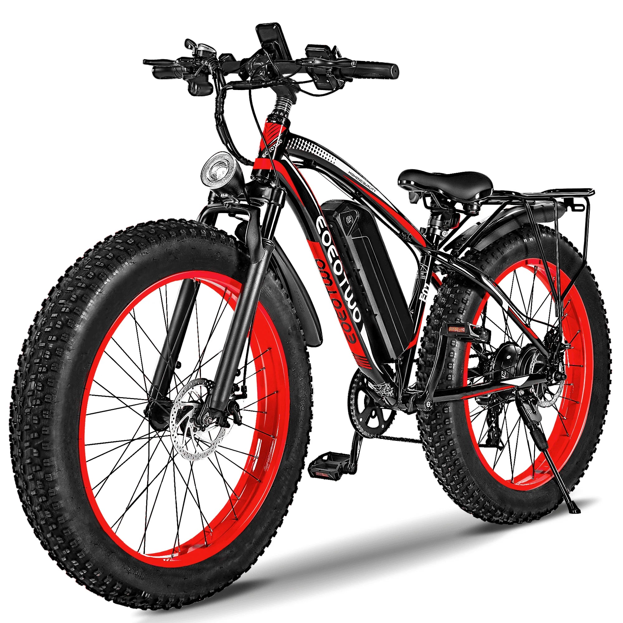 Adult Electric Fat Tire Bike 26-inch (66 cm), 1000W Motor (up to 1500W peak), 34 MPH (55 km/h), 60‑Mile Range, 4.0-inch Tires