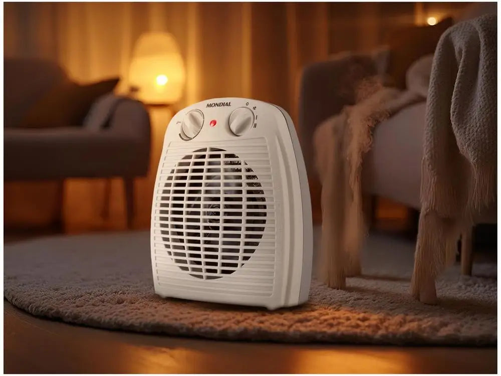 Portable Electric Fan Heater 110V 1500W - 2 Heat Settings Quiet Space Heater with Handle