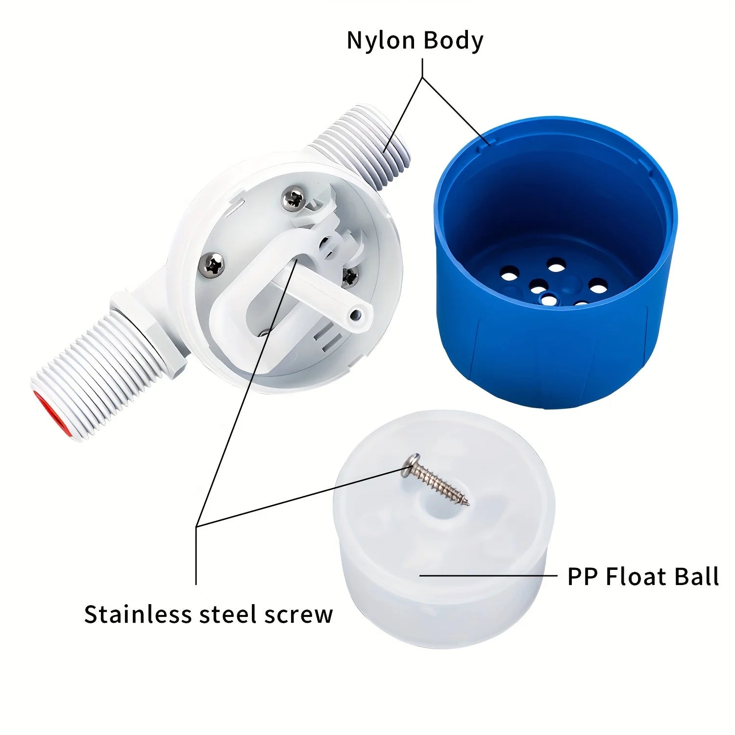 1/2-Inch (12.7 mm) BSP Mini Automatic Float Valve – No-Electric Water Level Controller, Auto Shut-Off for Water Tanks & Towers