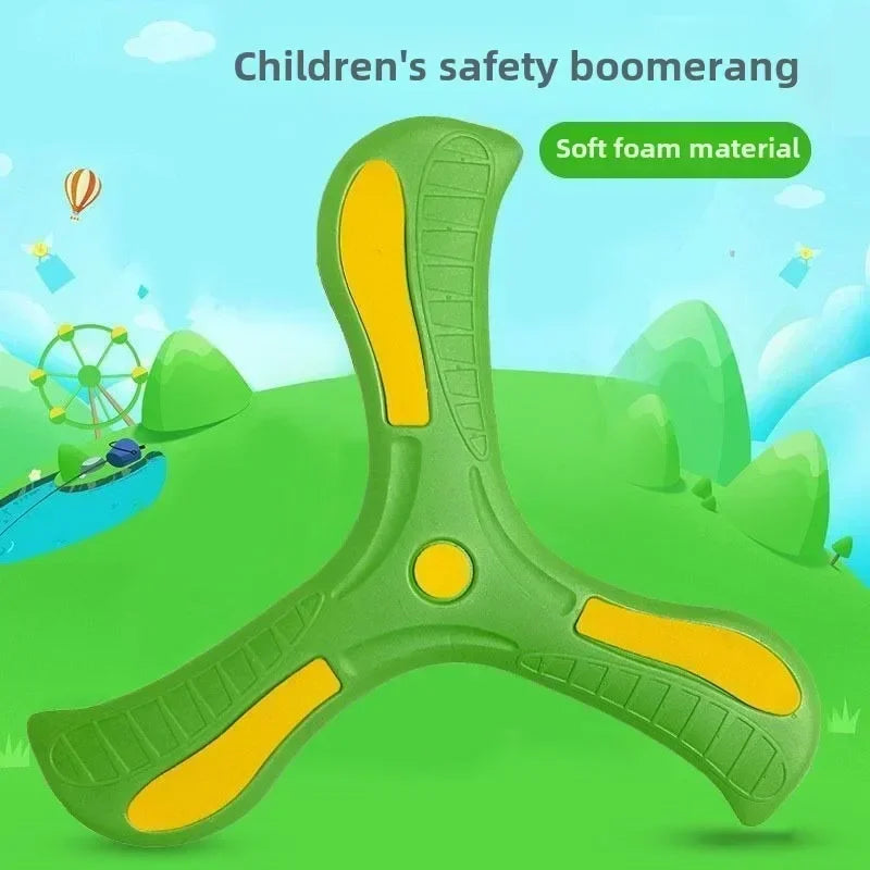 Soft Foam Three-Leaf Boomerang Flying Disc for Kids & Adults, Beginner-Friendly Outdoor Throwing Toy