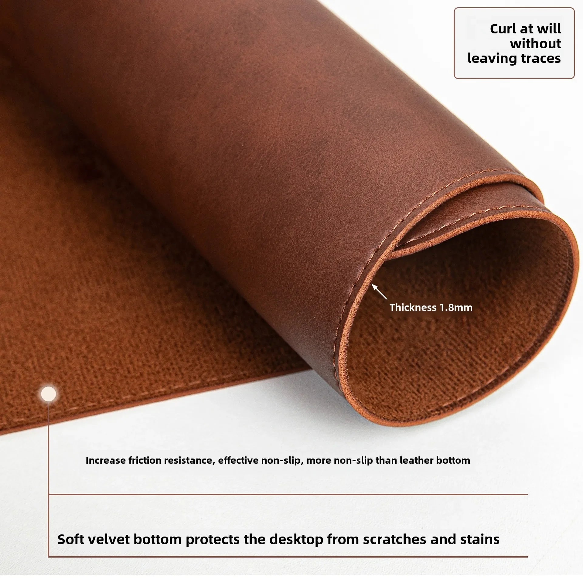 Waterproof PU Leather Desk Pad – Large Non-Slip Mouse Pad & Keyboard Mat for Computer and Laptop, Easy-Clean Protective Desk Mat