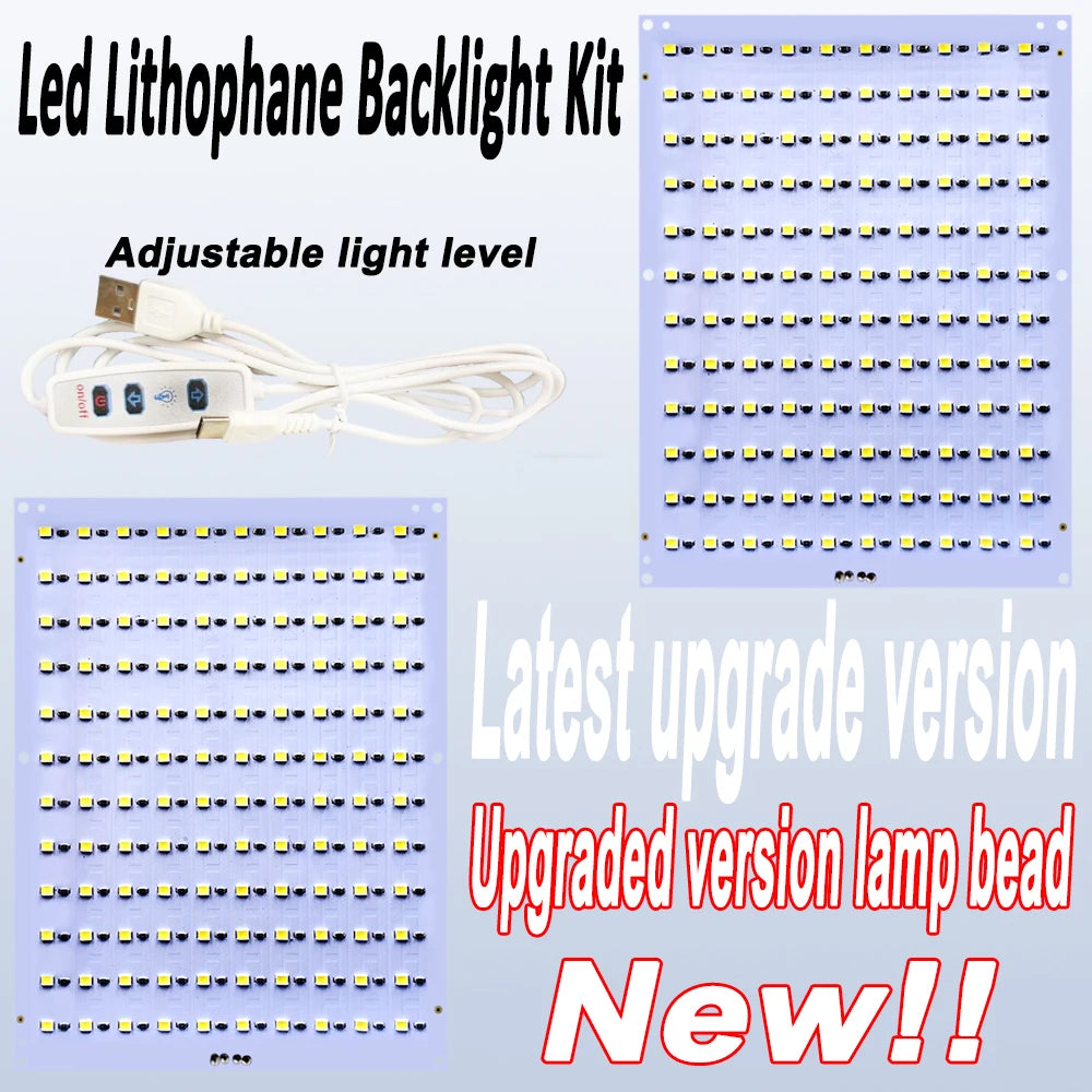 CMYK LED Lithophane Backlight Panel Kit – PLA 3D Print Lithophane Photo Bundle