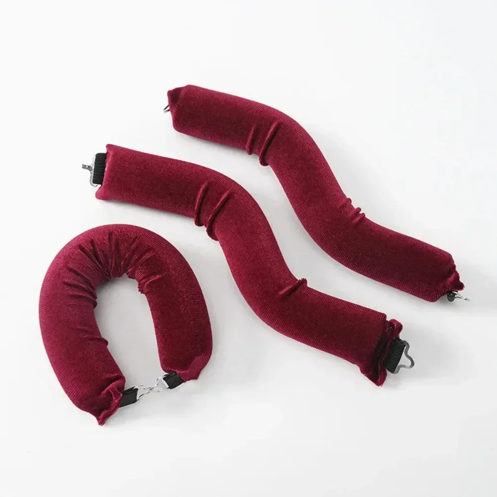 Heatless Hair Curler Headband - Soft Flannel Sleeping Curling Rod for No-Heat Overnight Waves