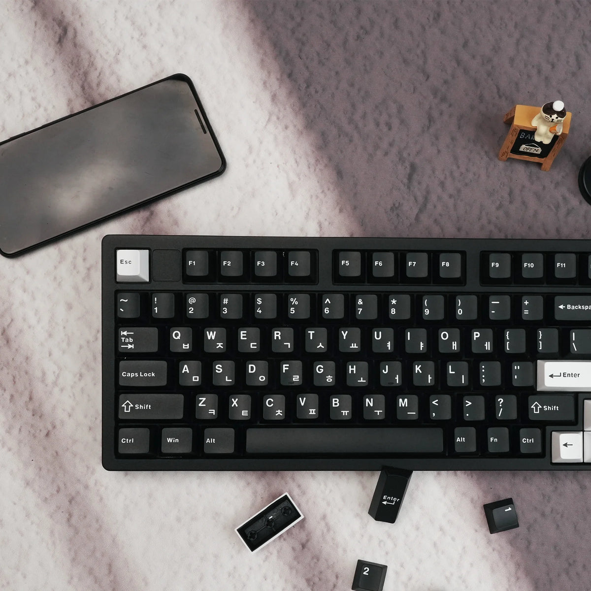 133-Key Black Cherry Profile PBT Double-Shot Keycap Set – MX Switch Compatible