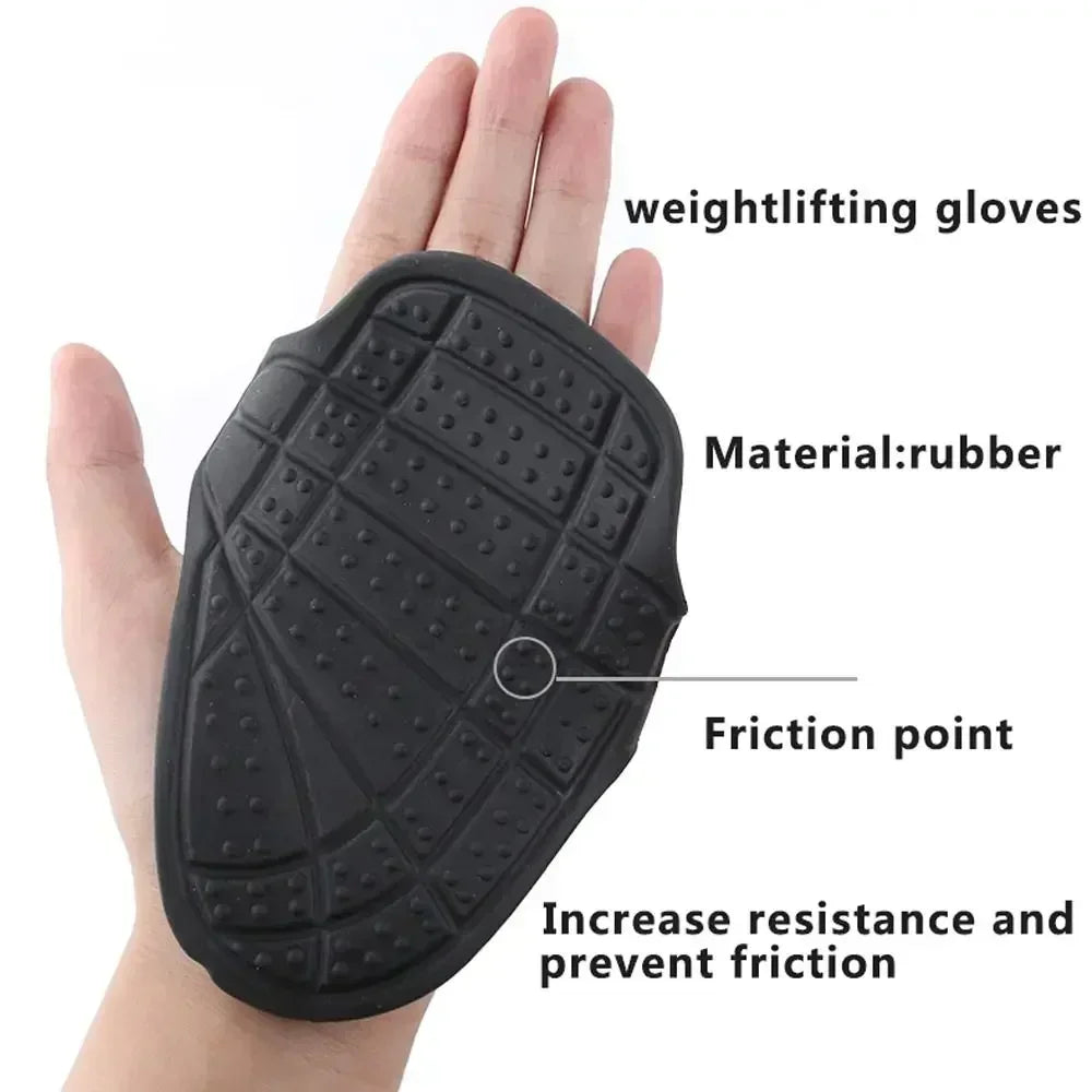 Silicone Weight Lifting Grip Pads Non-Slip Palm Protectors for Dumbbell, Pull-Up & Strength Training (1 Pair)