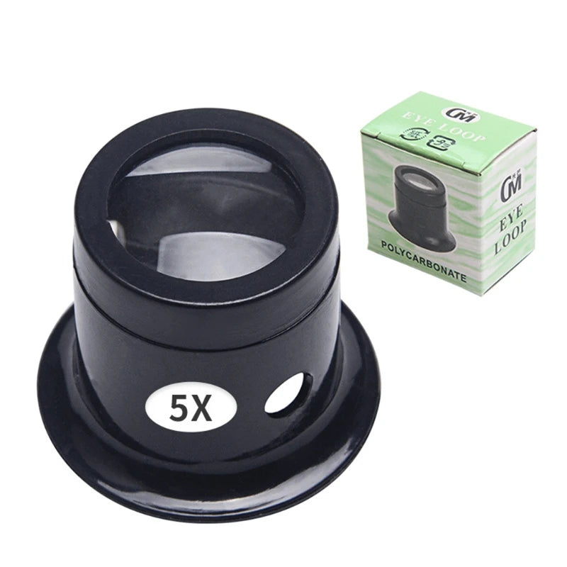 Watchmaker Loupe Magnifier — 3X 5X 10X 15X 20X Jeweler Magnifying Glass for Watches, Jewelry, Coins & Stamps