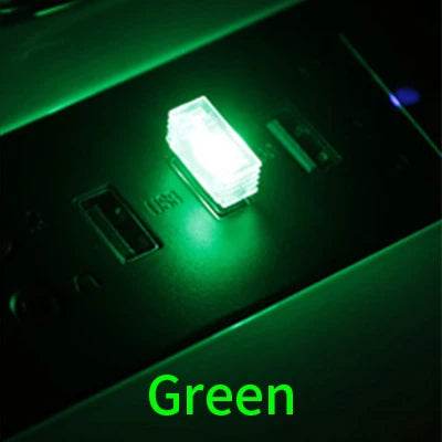 Mini USB LED Car Ambient Light - Colorful Interior Atmosphere Lamp with Emergency Mode