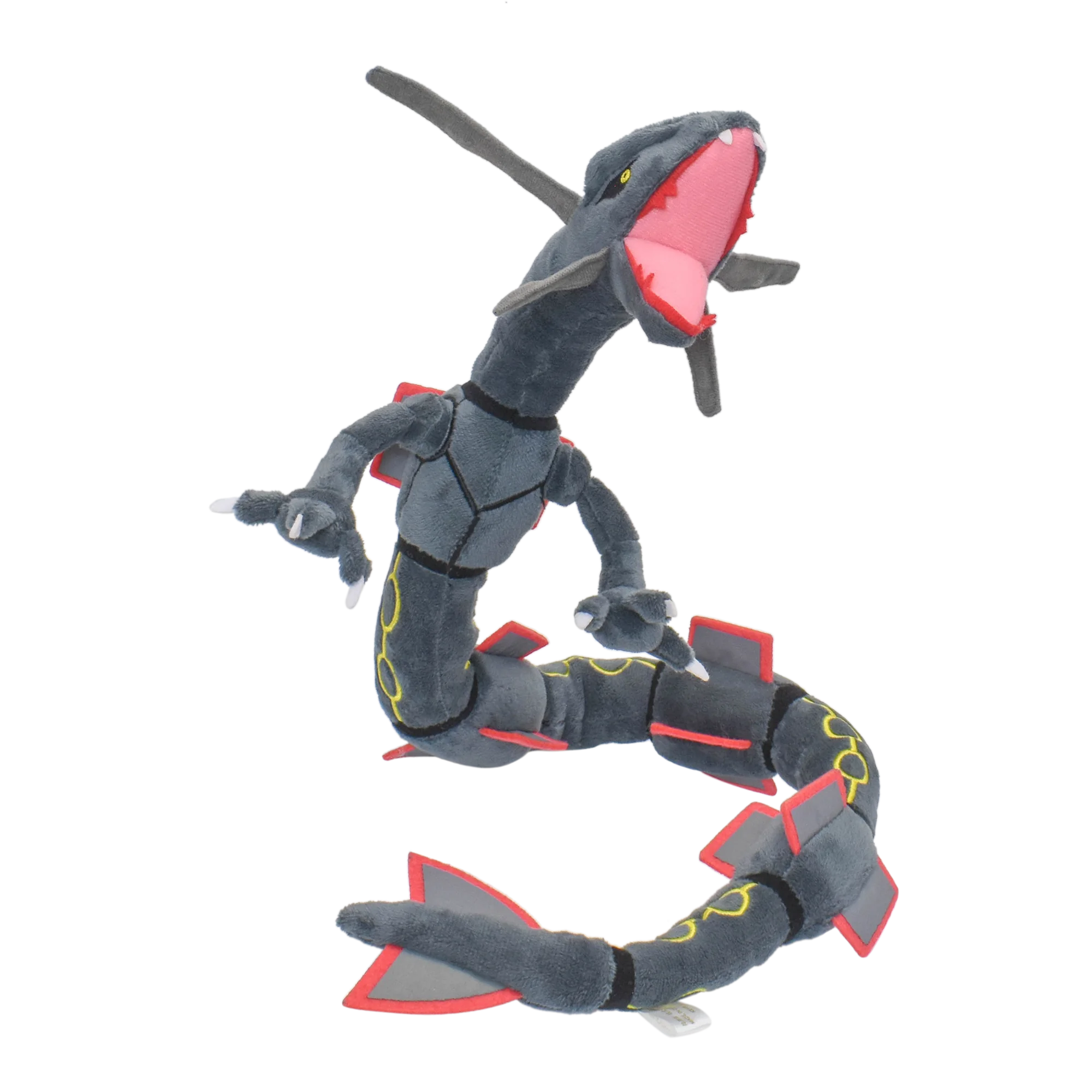 Shiny Rayquaza Plush Toy - Soft Black 12 in (30 cm) Stuffed Collectible Plushie Gift