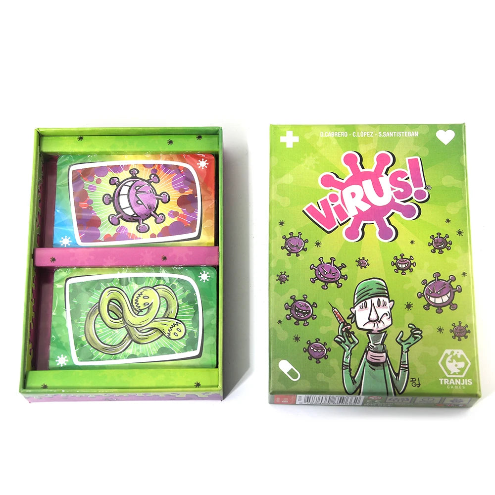 Bilingual Virus Card Game - Spanish & English Party Card Game for Family and Friends (Ages 14+)