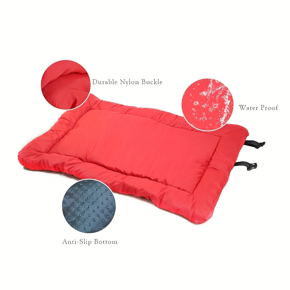 Waterproof Anti-Slip Outdoor Dog Bed Cushion - Machine-Washable Pet Mat