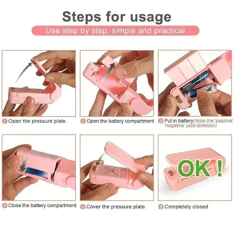 Portable Mini Heat Bag Sealer - Handheld Food Bag Sealing Machine for Plastic & Thermal Bags