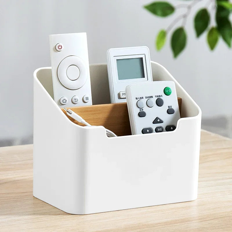 Multi-Function Remote & Cosmetic Organizer Box – TV/AC Remote, Tissue Holder, Desktop Storage (5.63 x 3.62 x 4.72 in / 14.3 x 9.2 x 12 cm)