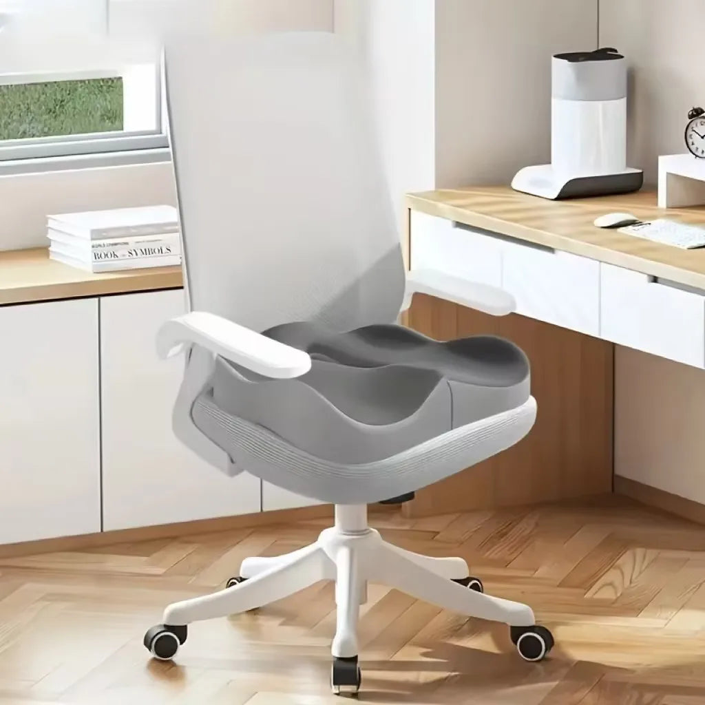Grey no-sag memory foam seat cushion, view 2