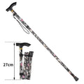 Adjustable Telescopic Trekking Poles — 5-Section Folding Hiking & Walking Stick with T-Handle and Rubber Tip, 82–92 cm (32–36 in)