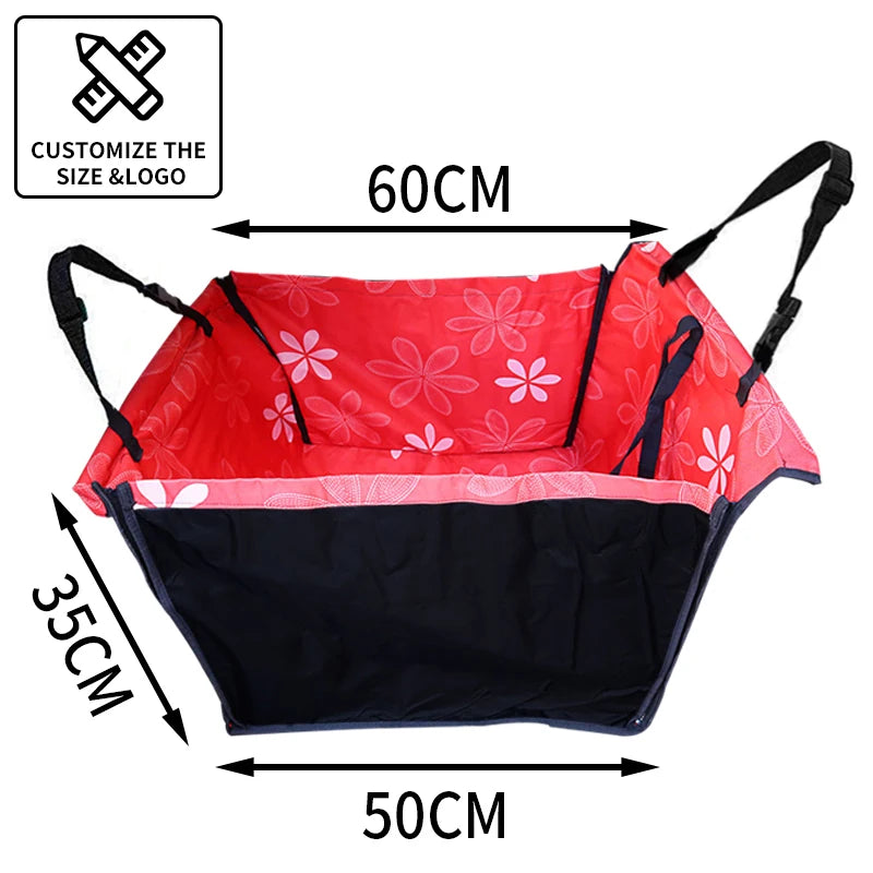 Pet Car Seat Cover Hammock for Dogs & Cats Waterproof Rear Bench Protector 60x35x53 cm (23.6x13.8x20.9 in)