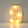 16cm (6.3 in) LED Marquee Letter & Number Light - Battery-Operated Night Lamp for Home, Wedding, Bar & Party Decor